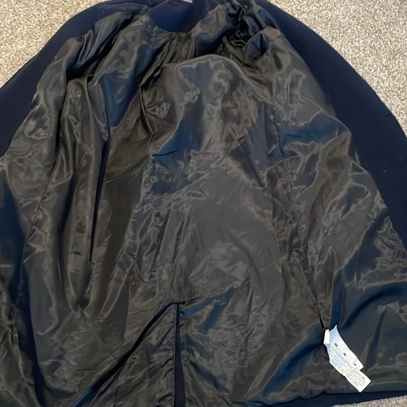 Zara Outerwear | Midi Trench Coat | Dark Blue - Picture 5 of 9